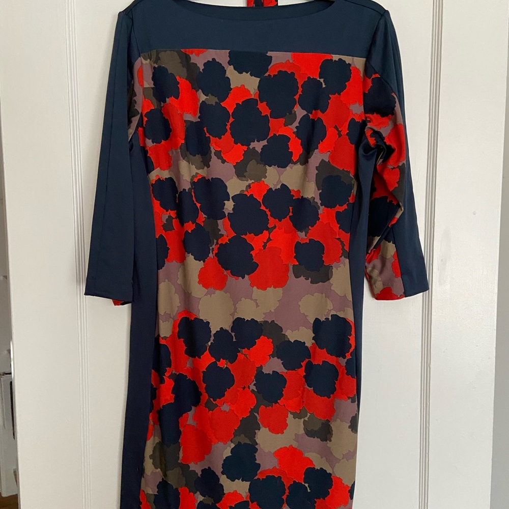 Ann Taylor 3/4 length sleeve navy dress.